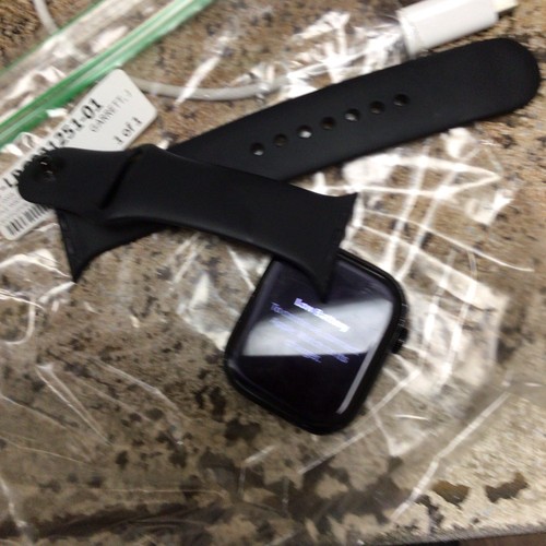 Bracelet nylon noir aluminium noir GPS uniquement Apple Watch Series 10 46 mm - Photo 6 sur 6