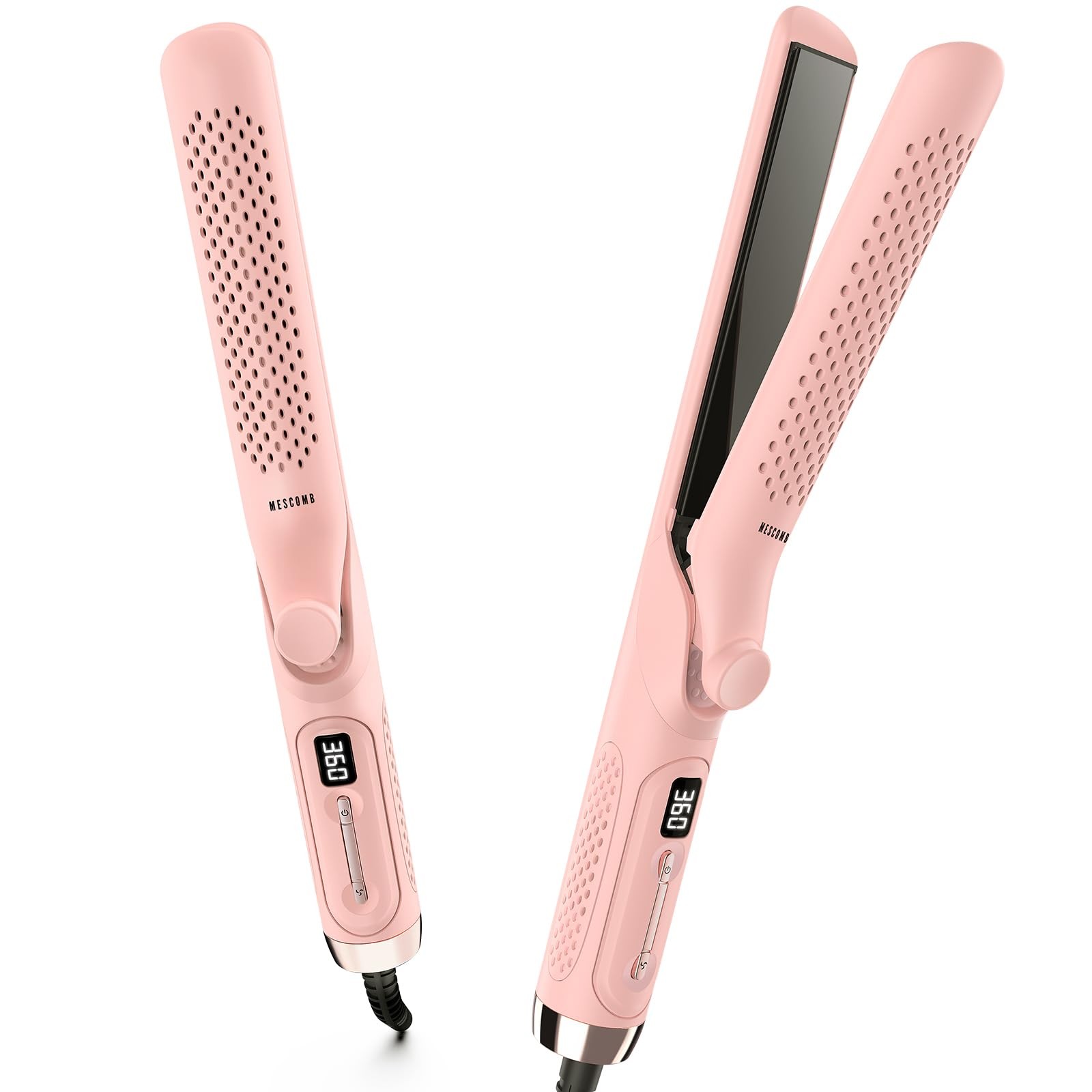360° Airflow Styler – 1 Inch 2-in-1 Hair Straightener & Curler with Vented Co...