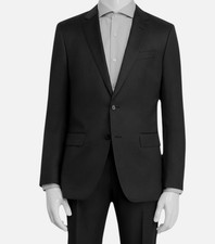 Hugo Boss Men's Gray Wool Twill Nested Slim-Fit Sport Coat Suit Jacket Size 38R