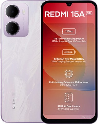 REDMI 15A 5G ( 128 GB 6 GB RAM) T8300 Octa Core Processor Global Version