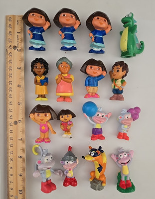 16 Dora the Explorer Figures, Diego, Abuela, Maestra Beatriz, Swiper, Boots, Isa