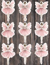 Pink Ballerina Fairy Die Cut Vinyl Stickers Scrapbooking Laptop Waterbottle