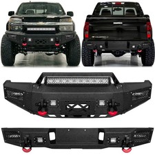 Vijay Frontrear Bumper With Led Lights D-rings Fit 2004-2012 Chevy Colorado