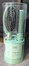 Professional Quality Five-piece Hairbrush Set Green NWT