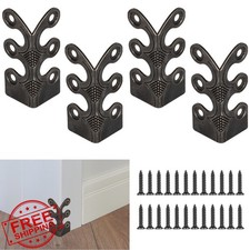 RFORPLY 4 Pcs Black Baseboard Corner Protector