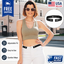 4Pcs Men Women Buckle-free Elastic Invisible Waist Belt for Jeans No Bulge Hasle