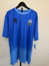 AFA Argentina Lionel Messi #10 Soccer Jersey Large Light Blue Official