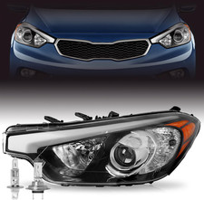 Halogen Headlight Assembly Compatible with 2014 2015 2016 Kia Forte, Forte Koup,