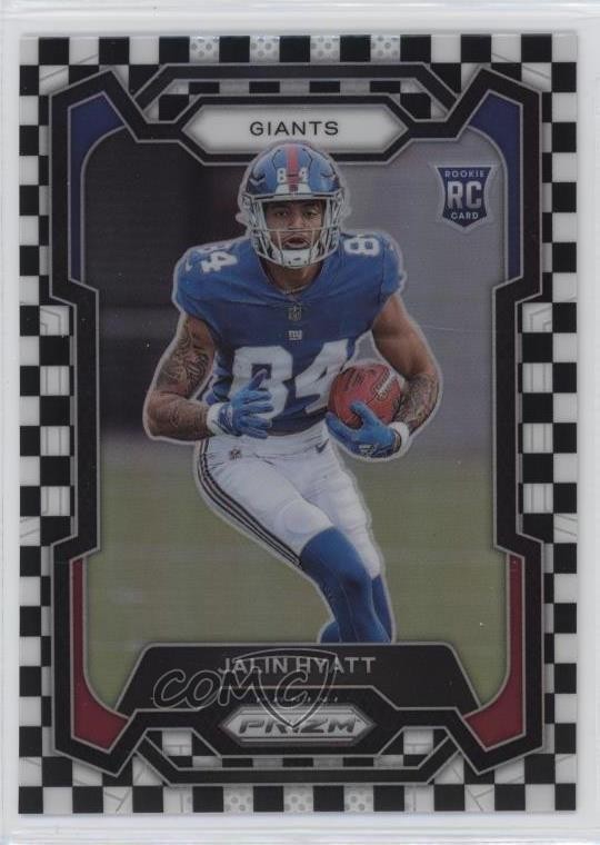 2023 Panini Prizm Rookies Black & White Checker Jalin Hyatt #378 Rookie RC ni4
