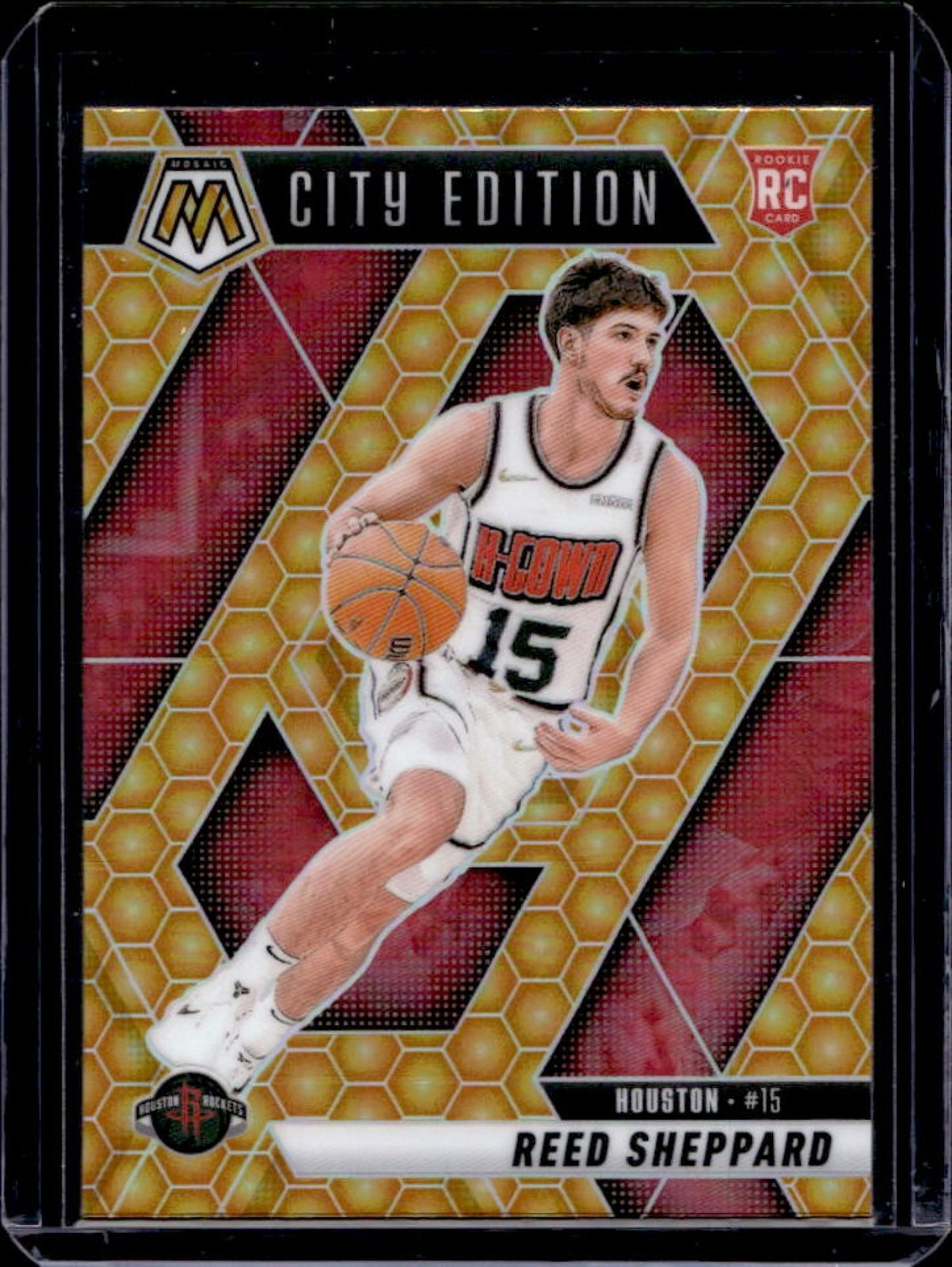 2024-25 Mosaic Reed Sheppard RC Honeycomb City Edition #276 Rockets