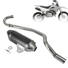 Dirt Bike Full Muffler Exhaust Kit for KLX110 KLX110L 2002-2026 - Carbon Fiber
