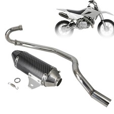Dirt Bike Full Muffler Exhaust Kit For Klx110 Klx110l 2002-2026 - Carbon Fiber
