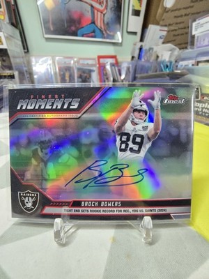 2025 Topps Finest Finest Moments Brock Bowers Auto #FMA-BB Las Vegas Raiders