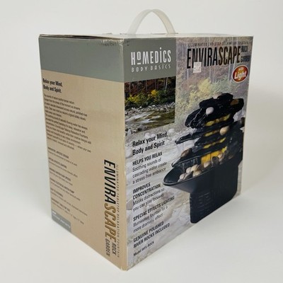 Homedics Envirascape Rock Garden Fountain w/ Light Relaxation New Open Box