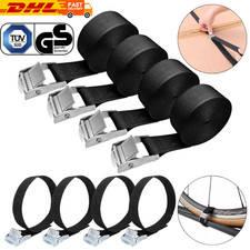 4 St&uuml;ck Profi Spanngurte mit Selbstklemm-Schnalle  0,5&ndash;8 m | 20 mm 150 kg T&Uuml;V/GS
