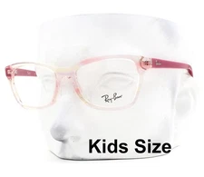 Ray-Ban Kids Eyeglasses RB1591 3806 Crystal Striped Pink 48mm Kids Size No Case