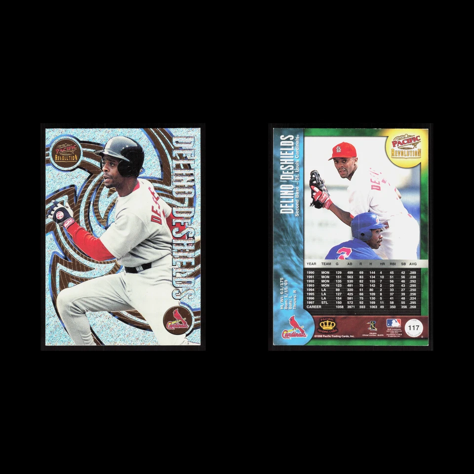 Delino DeShields #117 1998 Pacific Revolution St. Louis Cardinals Baseball Card - Image 3 of 3