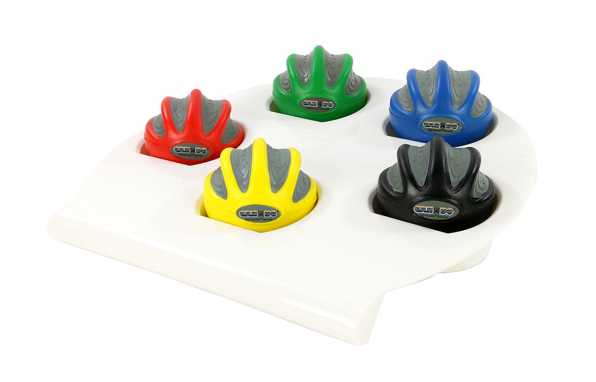 CanDo Digi-Squeeze hand exerciser - Small - set of 5 pcs (yellow, red, green,