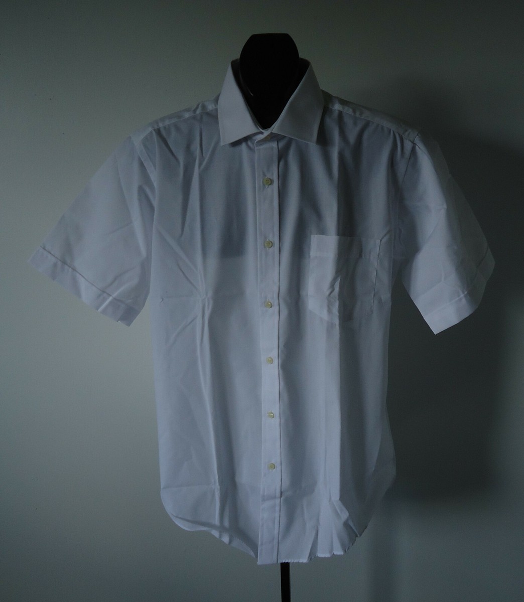 vintage NOS 80s mens WHITE SHIRT mod PREPPY 16 EATON Australia
