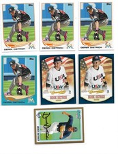 LOT of 7 Derek Dietrich Rookie Cards 2013 Topps Update & BLUE, 2010 Bowman GOLD