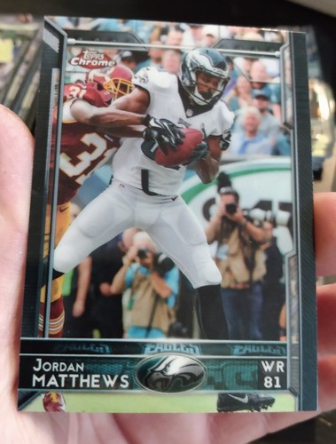Jordan Matthews 2015 Topps Chrome Philadelphia Eagles 97 Soft & Hard Sleeved - Bild 3 von 7