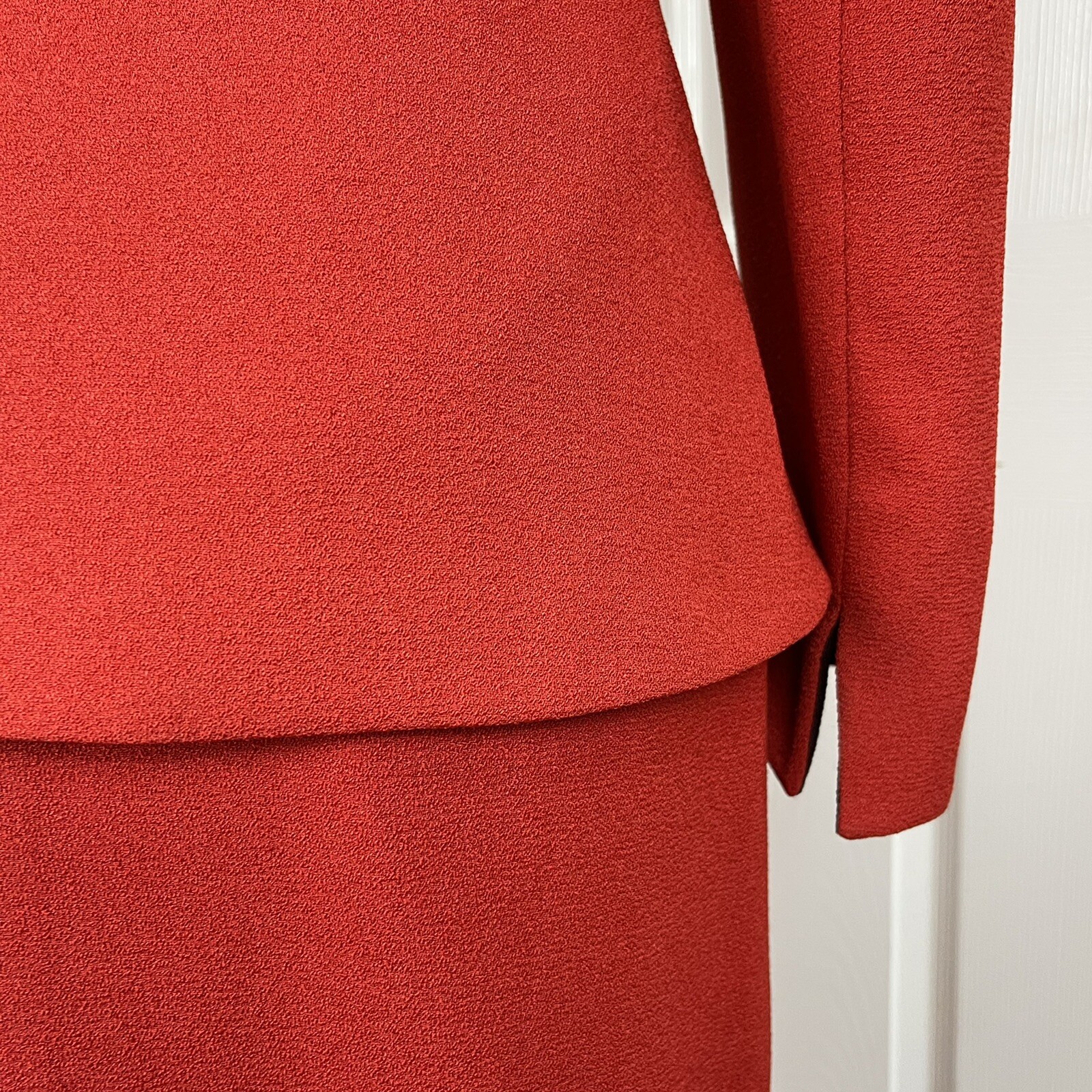 SAG HARBOR 2PC Orange Polyester Lined Collarless … - image 12