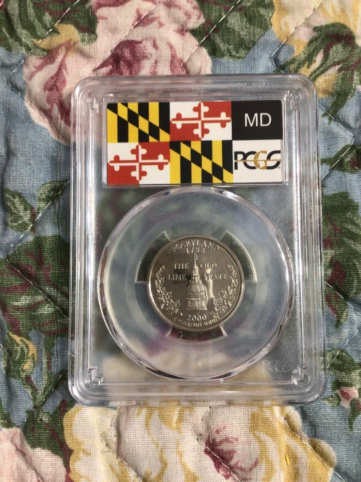 2000 S Silver Maryland Statehood Quarter 25c PCGS PR 69 DCAM - Image 2 of 2