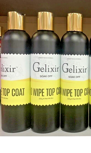 3 Bottles Gelixir Soak Off Gel - Top Coat No Wipe Refill 8 oz | eBay