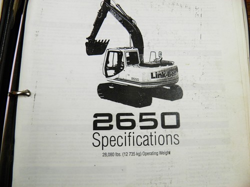 LINKBELT QUANTUM 2650 BAGGER HYDRAULIK HANDBUCH