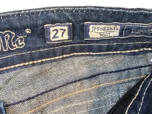 MISS ME Stretch Jeans Mid-Rise 5-POCKETS Bootcut Jeans 27x32 Angel Wings Studs - Picture 11 of 11