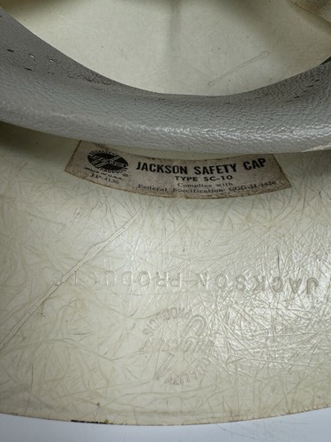 Vintage JACKSON PRODUCTS SC-10 White Fiberglass Safety Hard Hat Hardtop - Picture 12 of 13