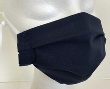 Navy Blue Adjustable Soft Elastic Reusable 2 layer Face mask 100 cotton fabric