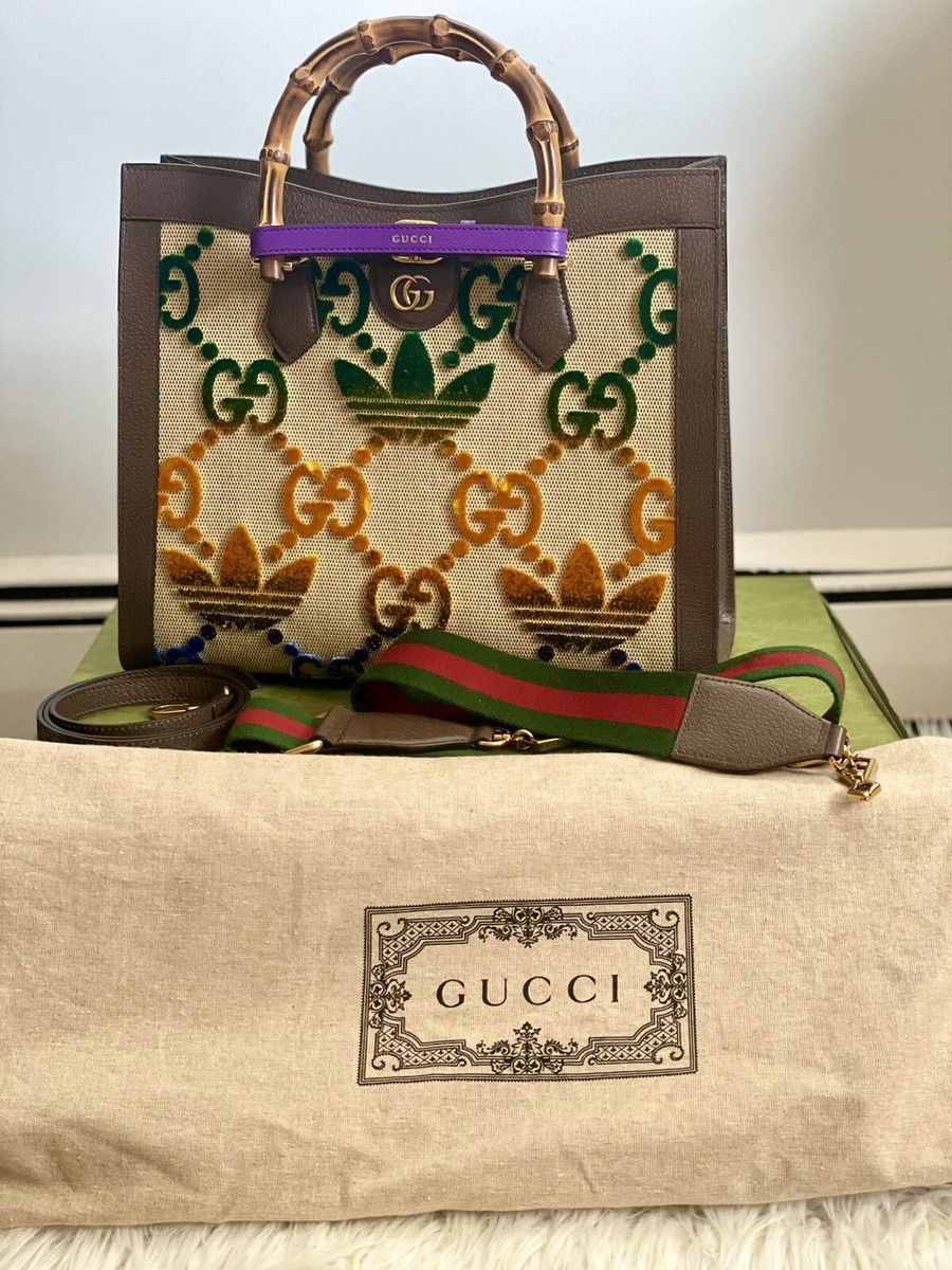 Gucci x Adidas Diana Medium Tote Bag 2023 SS 678842 AAA77 Gucci x Adidas Diana Medium Tote Bag 2023 SS 678842 AAA77
