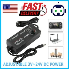 Adjustable AC/DC Power Supply Adapter Charger Variable Voltage 3V-24V Universal