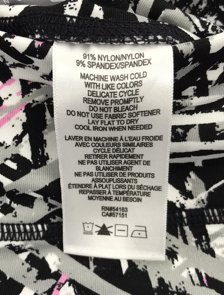 Leggings Marc New York Para Mujer Talla Pequeña Negro Rosa Blanco Estampado Usados en Excelente Condición Foto 3 de 3