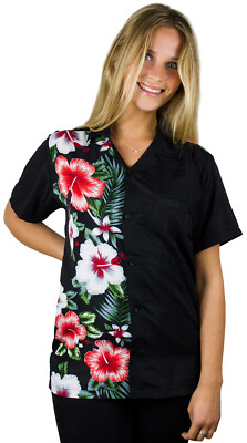 Funky Hawaiibluse Wedding Schwarz versch. Größen Hawaiishirt Unisex