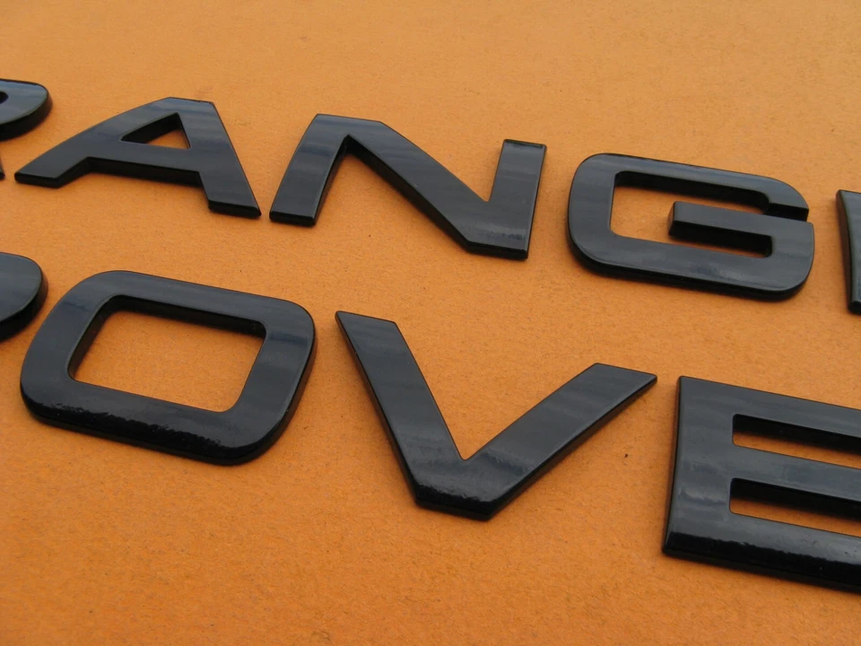LAND ROVER RANGE ROVER EMBLEMA LOGOTIPO INSIGNIA SIGNO SÍMBOLO NOMBRE USADO NEGRO A40543 Foto 3 de 4