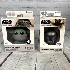 Bitty Boomers Star Wars The Mandalorian and Grogu in Pram Bluetooth Speakers