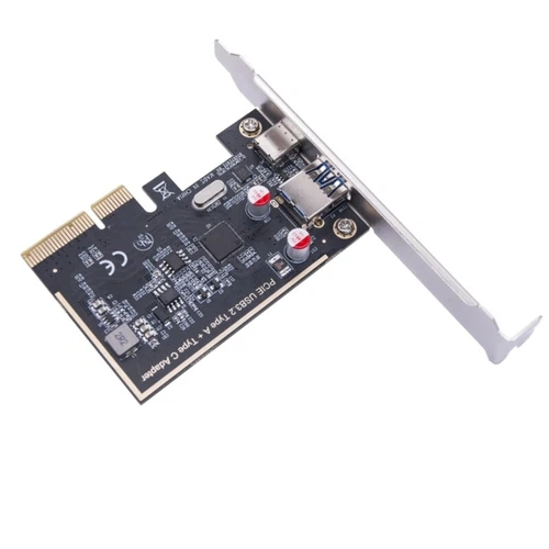 USB 3.2 Gen2 10Gbps PCIE Card to 2 Port Type C+A ASM1142 Chip Adapter for PC
