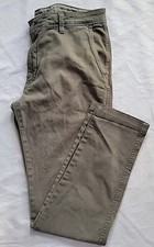 Levi Strauss XX Chino Standard Taper Olive Green Pants Zip Pocket  34x34 32 