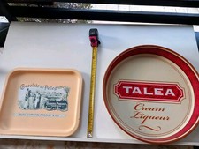 Lotto di 2 Vassoi Vintage in Metallo - Birra Talea e Cioccolato Perugina