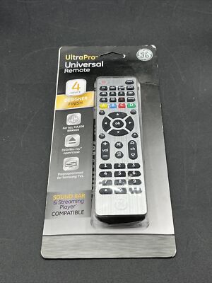 General Electric 33709 4 Device Universal Remote Control - Silver