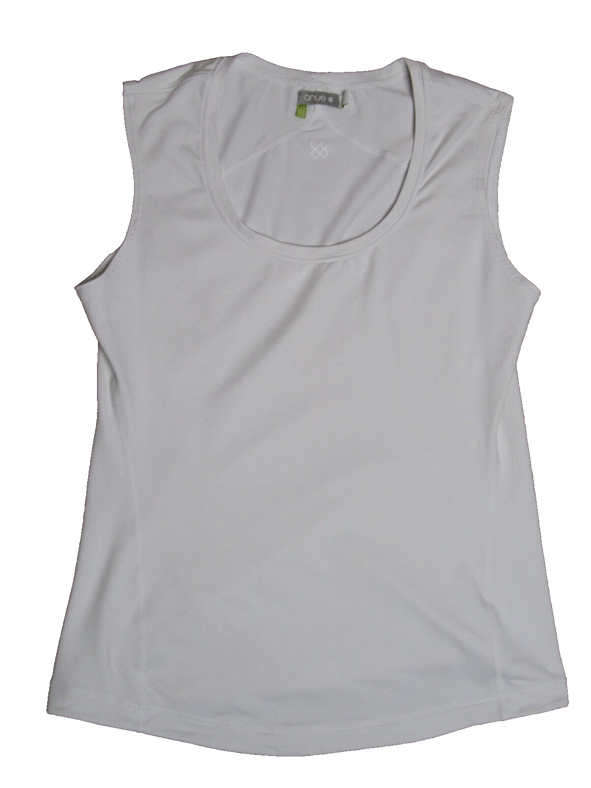 Womens Anue Activewear Tank Top Size Large White Sleeveless