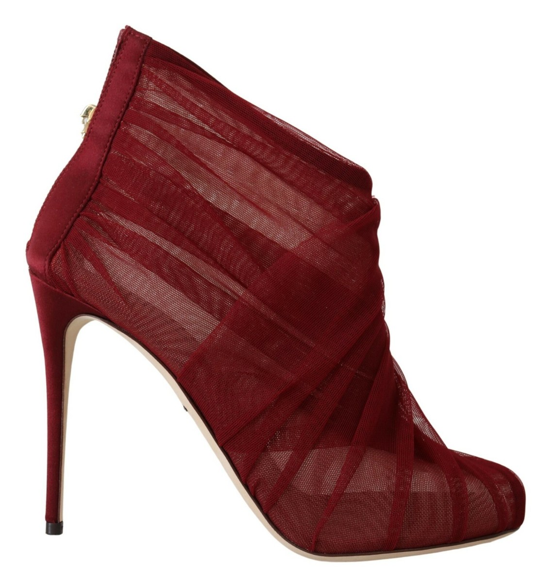 DOLCE & GABBANA Shoes Red Tulle Ankle Boots Stiletto Heels DOLCE & GABBANA Shoes Red Tulle Ankle Boots Stiletto Heels