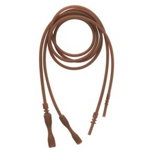 4 Silicone Necklace Cords Brown Soft Rubber 2mm Snap Clasp 16" or 18"