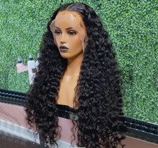16 inch Kinky Curly Lace Front Wigs 100 Human Hair Wigs