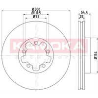 Kamoka 2X Bremsscheibe Vorne Ø300 Mm BelüFtet FüR Ford Transit Kasten Fa_ _ 2.4
