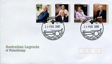 2008 Philanthropy Legends (P&S Stamps) FDC - Port Hedland WA 6721 Pictorial PMK
