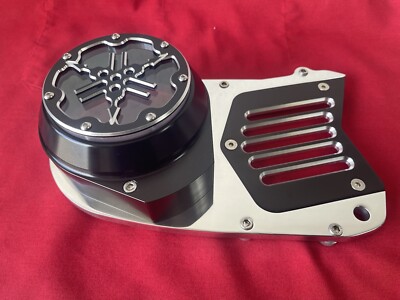 Yamaha Banshee ATV Stator Cover With Clear Lens Black And Polished Slots Design