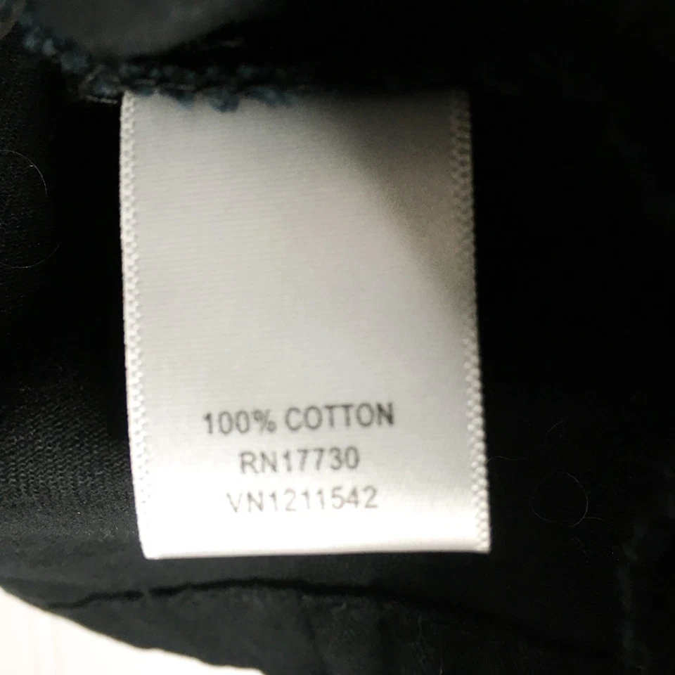 Chaqueta militar Converse para mujer negra botones solapa bolsillos charreteras con cinturón M Foto 3 de 4